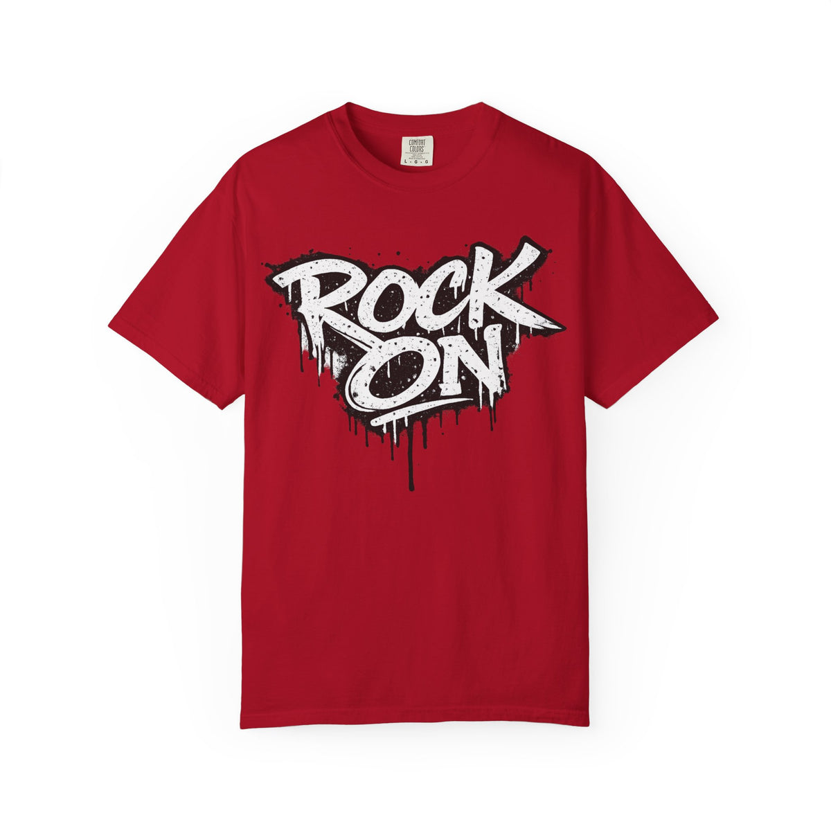 Grunge Smiley DJ Peace Sign T-shirt | Rock On Front
