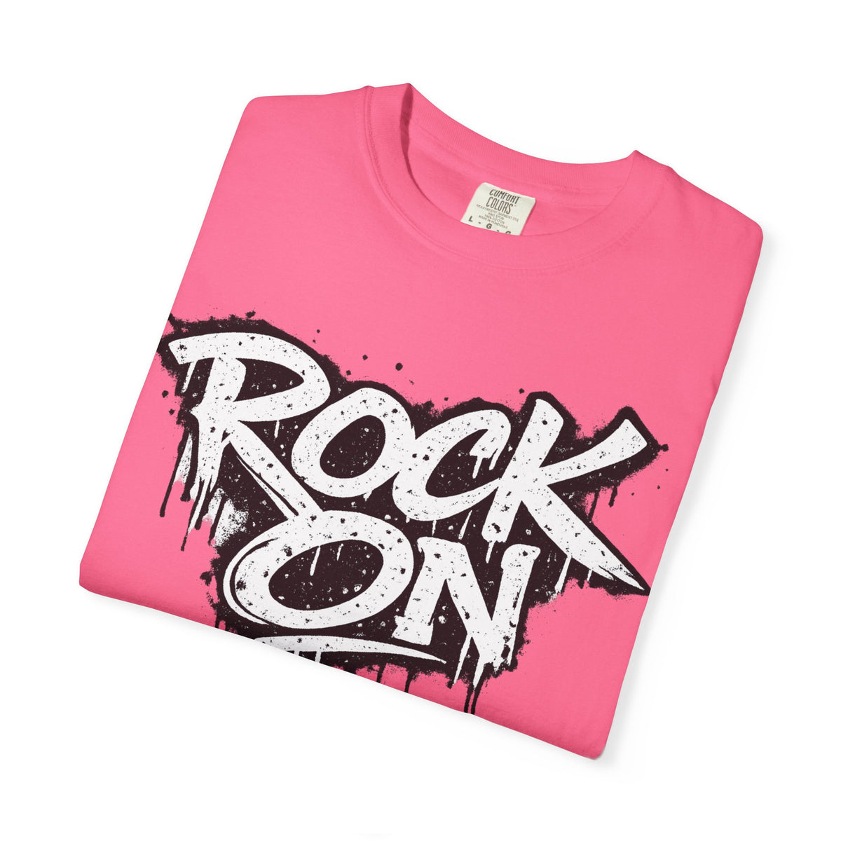 Grunge Smiley DJ Peace Sign T-shirt | Rock On Front