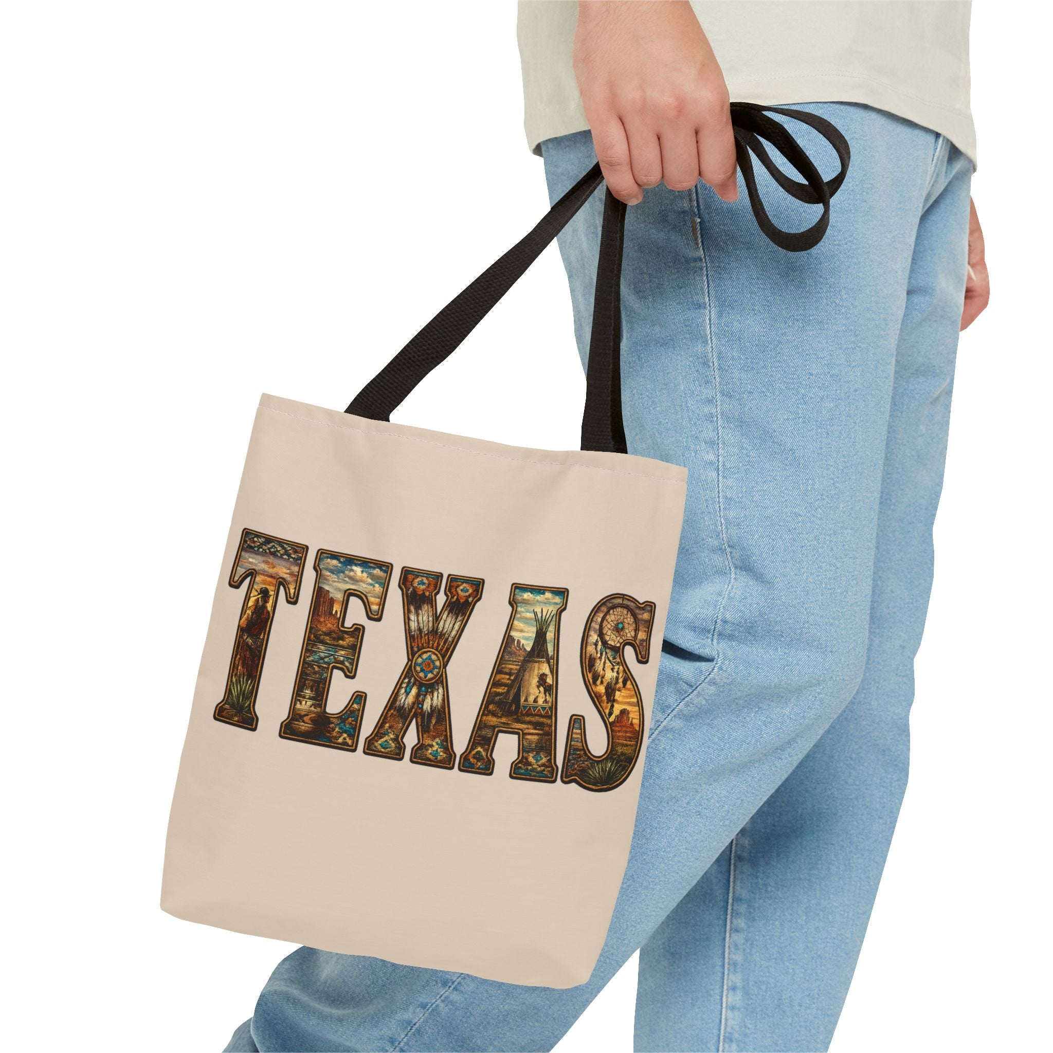 Texas vintage desert letters Tote Bag | western southwestern typography