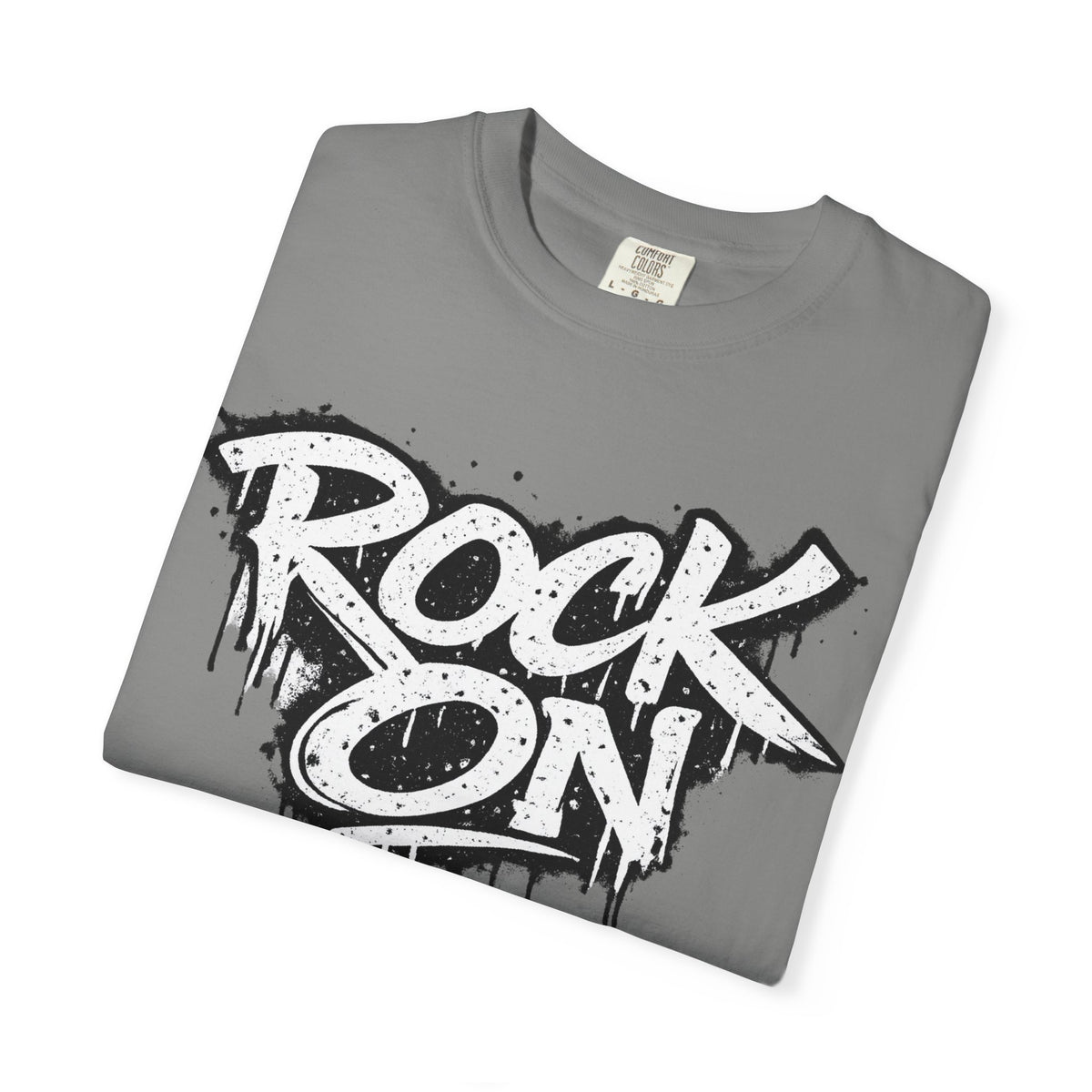 Grunge Smiley DJ Peace Sign T-shirt | Rock On Front