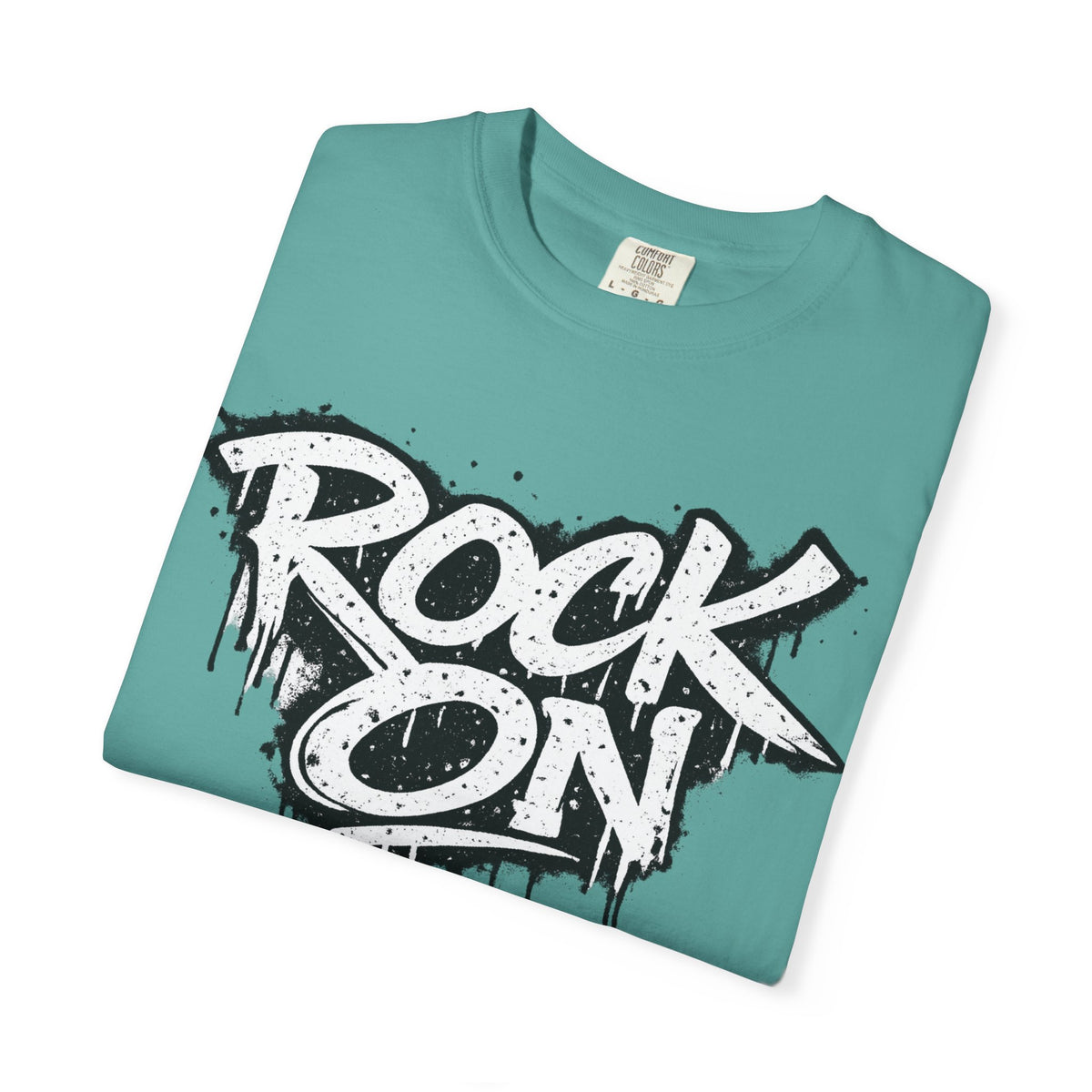 Grunge Smiley DJ Peace Sign T-shirt | Rock On Front