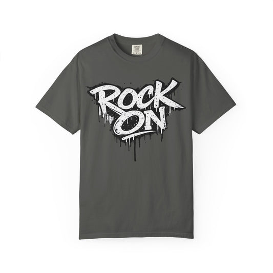 Grunge Smiley DJ Peace Sign T-shirt | Rock On Front