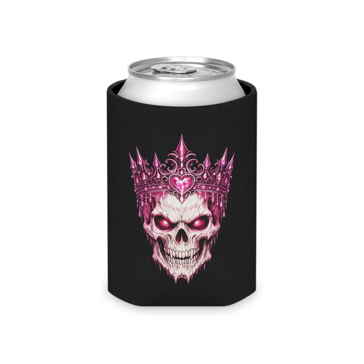 Pink Graffiti "Queen" Can Cooler | Skull Crown Can Cooler