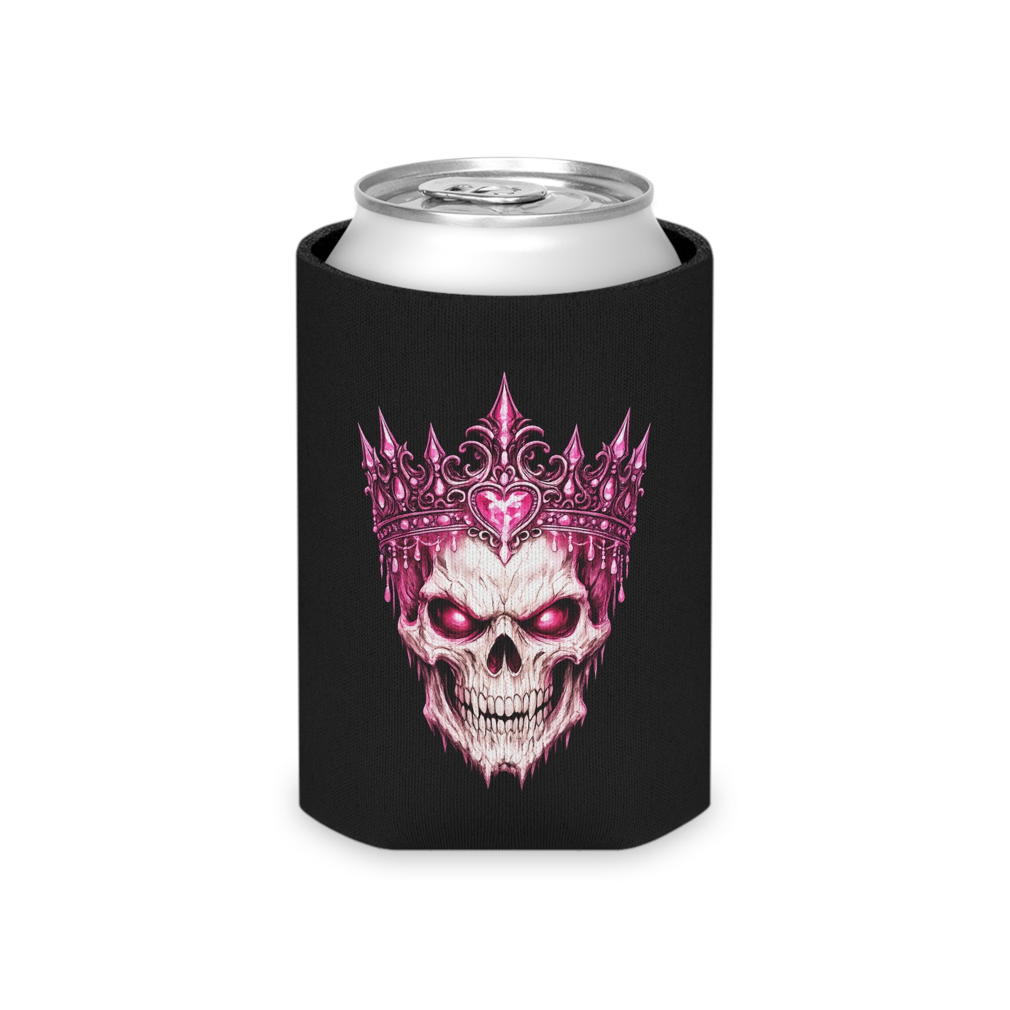 Pink Graffiti "Queen" Can Cooler | Skull Crown Can Cooler