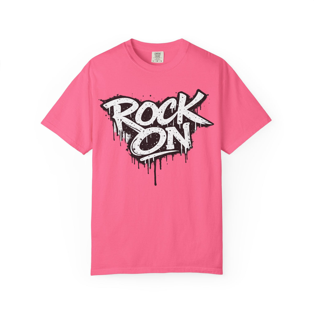 Grunge Smiley DJ Peace Sign T-shirt | Rock On Front