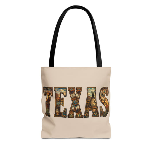 Texas vintage desert letters Tote Bag | western southwestern typography