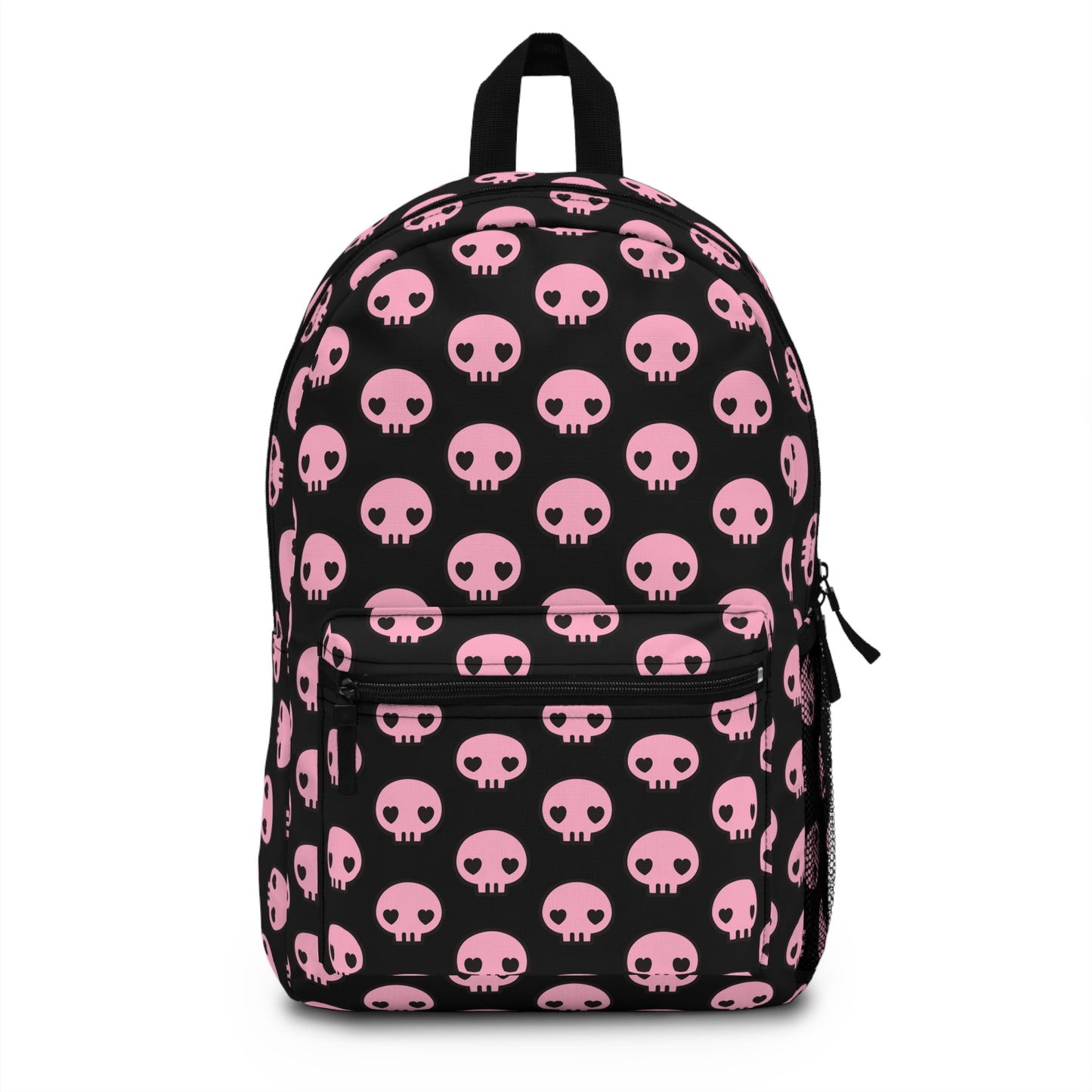 Pink Skull Pattern Backpack | Cute Goth Skull Print