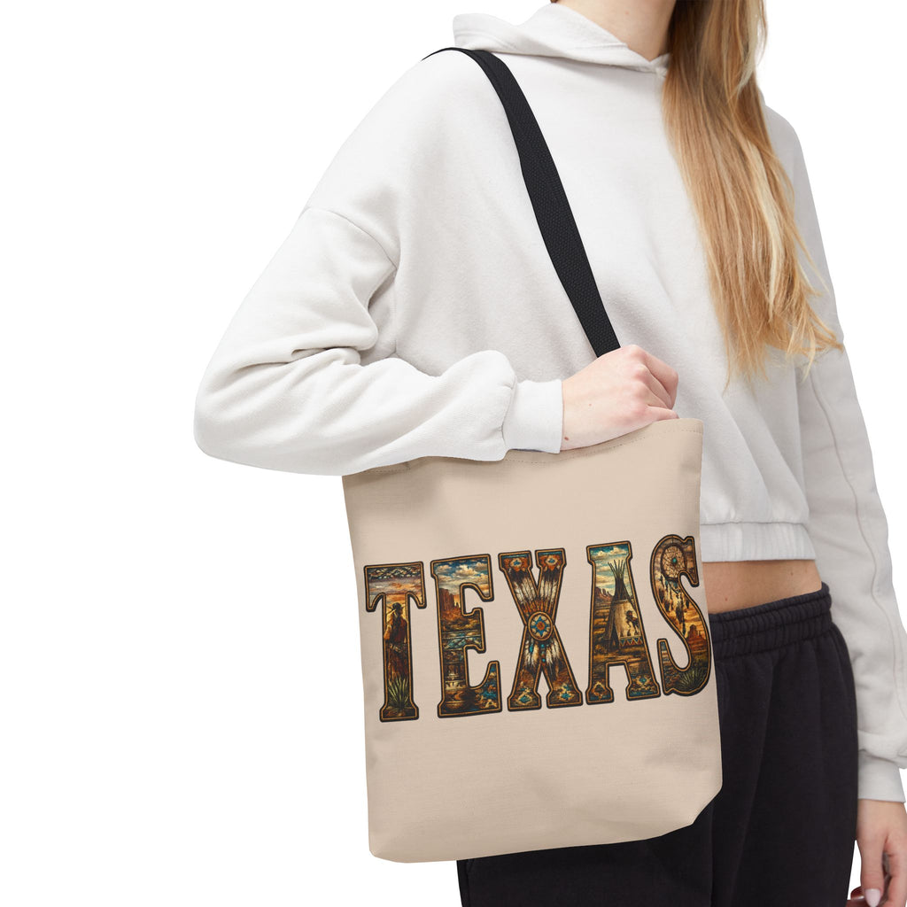 Texas vintage desert letters Tote Bag | western southwestern typography