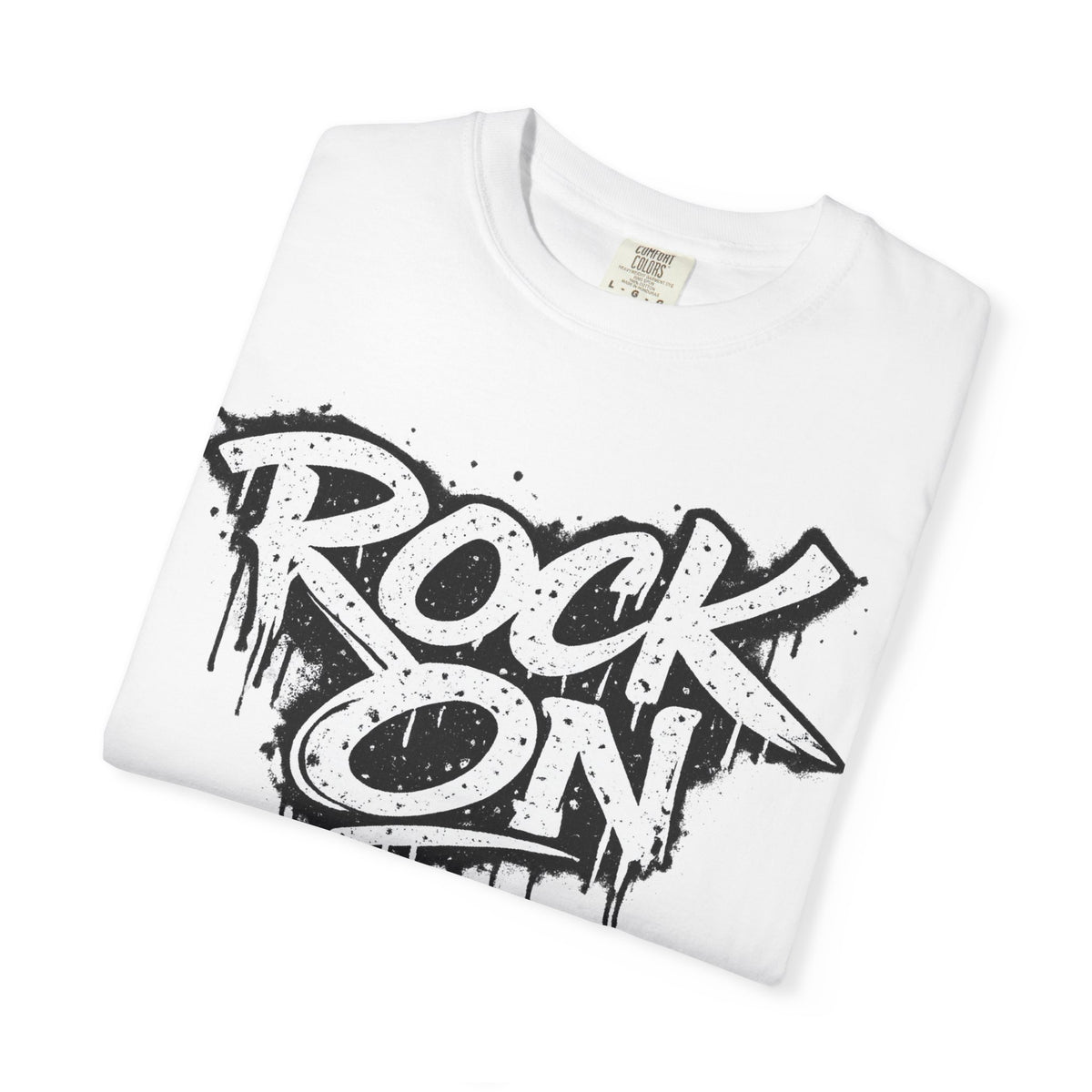 Grunge Smiley DJ Peace Sign T-shirt | Rock On Front