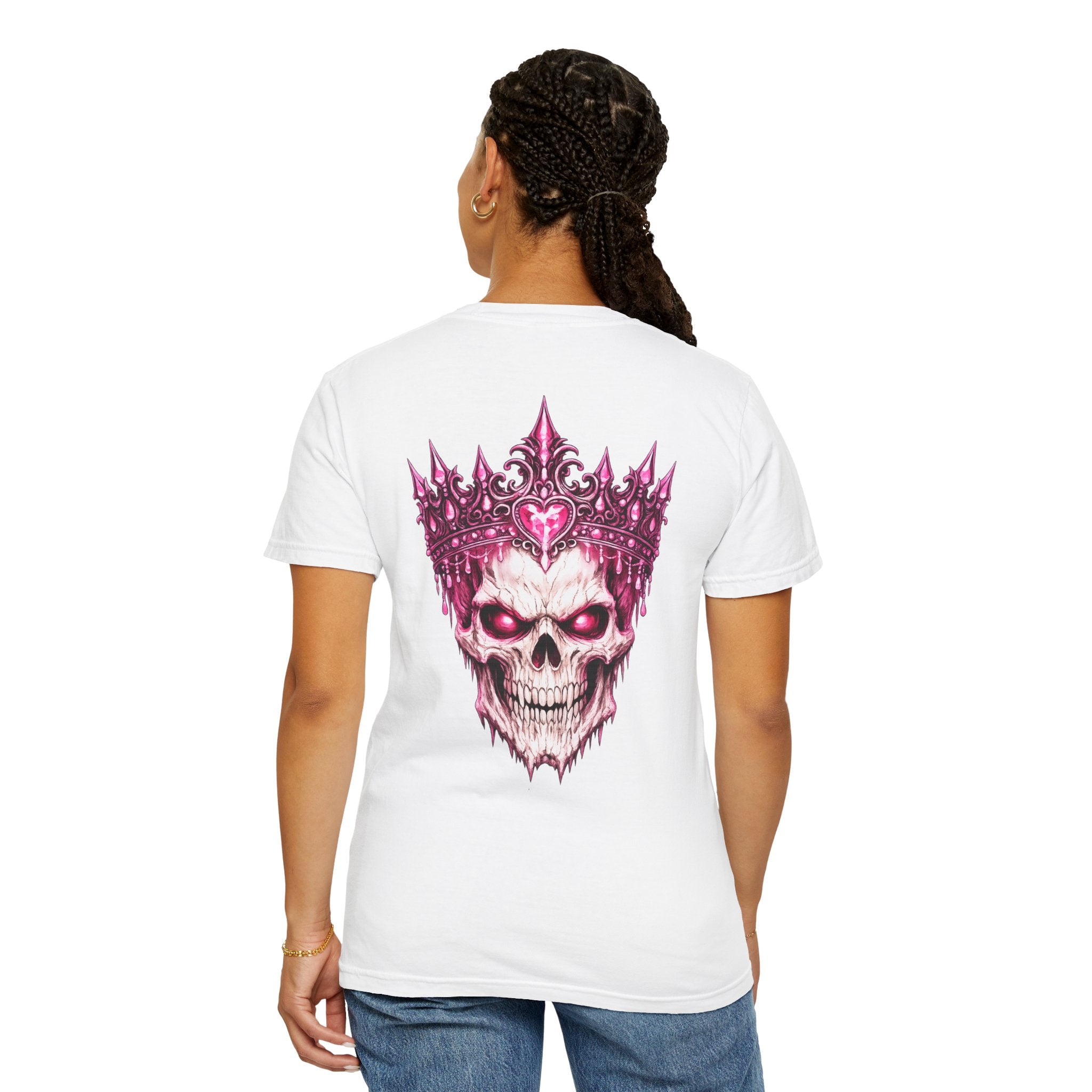Skull King T-Shirt — Pink Crown Gothic Graphic Tee