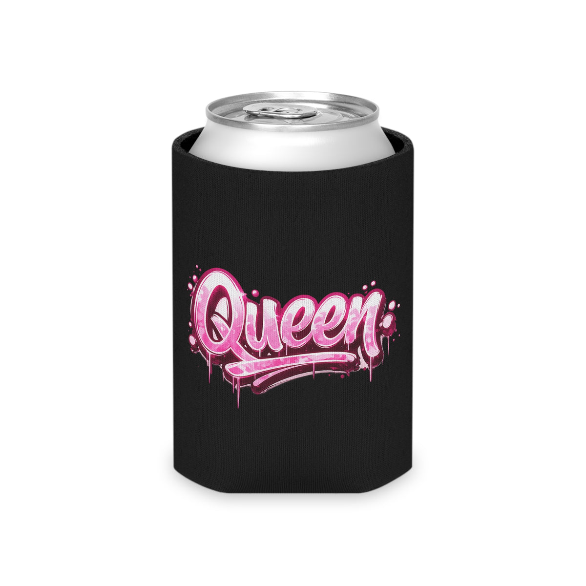 Pink Graffiti "Queen" Can Cooler | Skull Crown Can Cooler