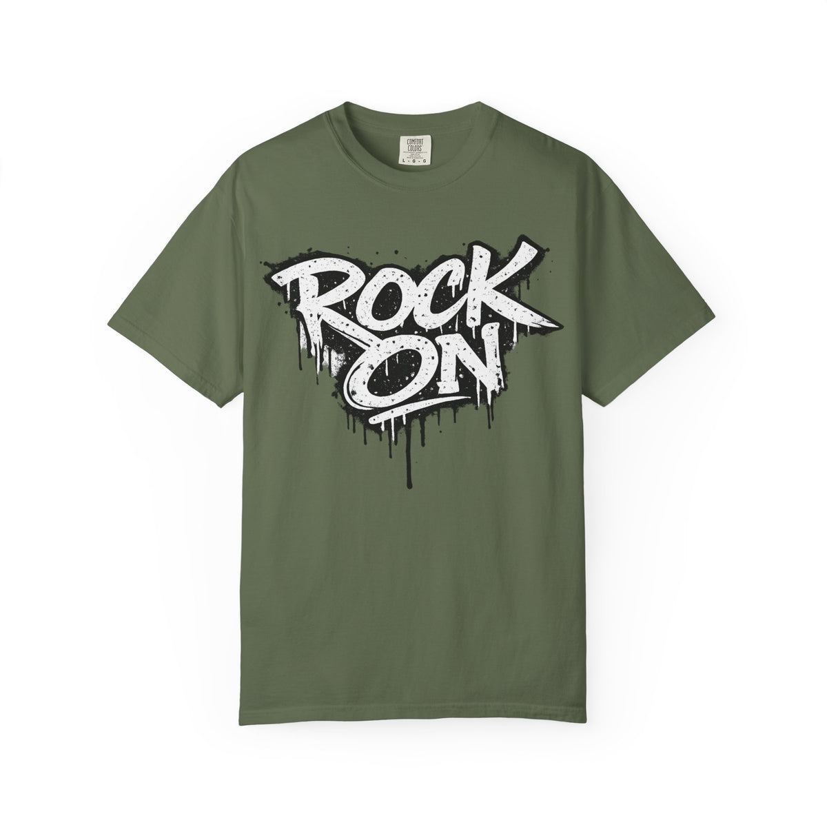 Grunge Smiley DJ Peace Sign T-shirt | Rock On Front