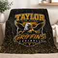 Taylor High School Griffins Football Velveteen Plush Blanket — Team Spirit Throw