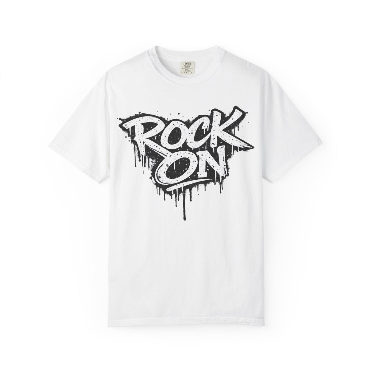 Grunge Smiley DJ Peace Sign T-shirt | Rock On Front