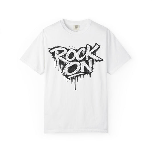 Grunge Smiley DJ Peace Sign T-shirt | Rock On Front