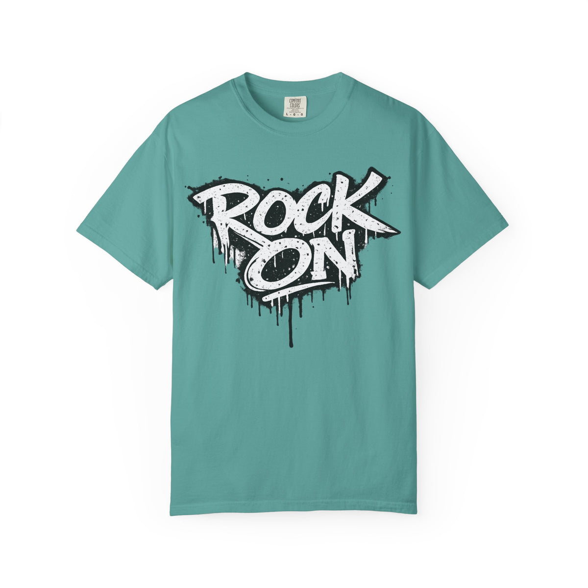 Grunge Smiley DJ Peace Sign T-shirt | Rock On Front