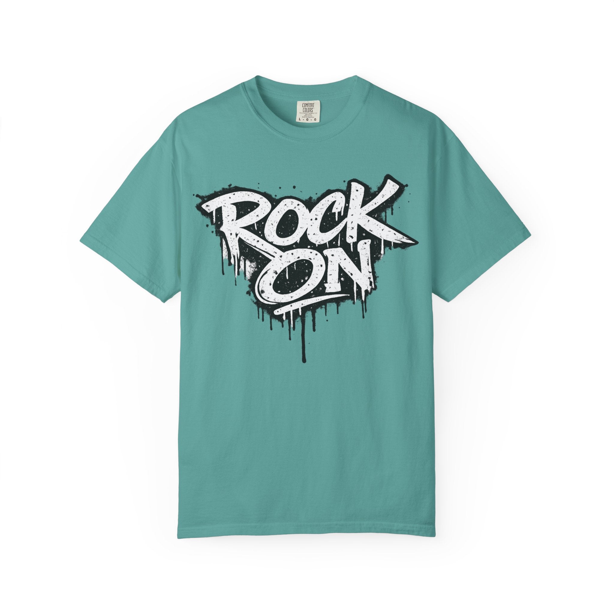 Grunge Smiley DJ Peace Sign T-shirt | Rock On Front