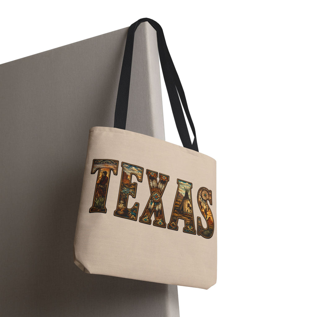 Texas vintage desert letters Tote Bag | western southwestern typography