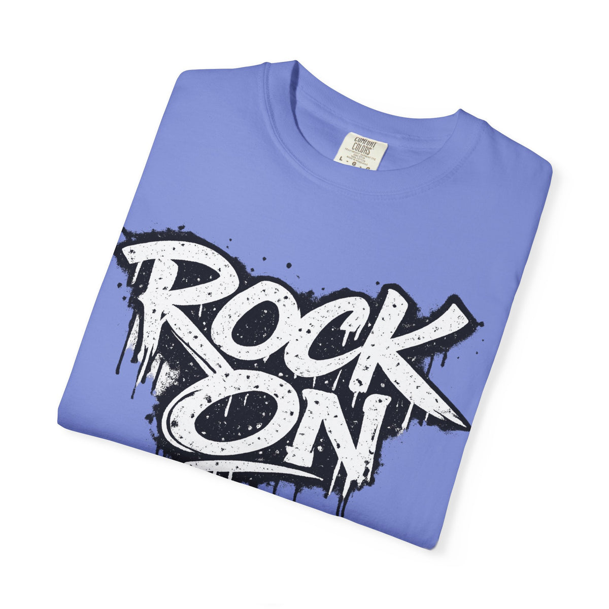 Grunge Smiley DJ Peace Sign T-shirt | Rock On Front