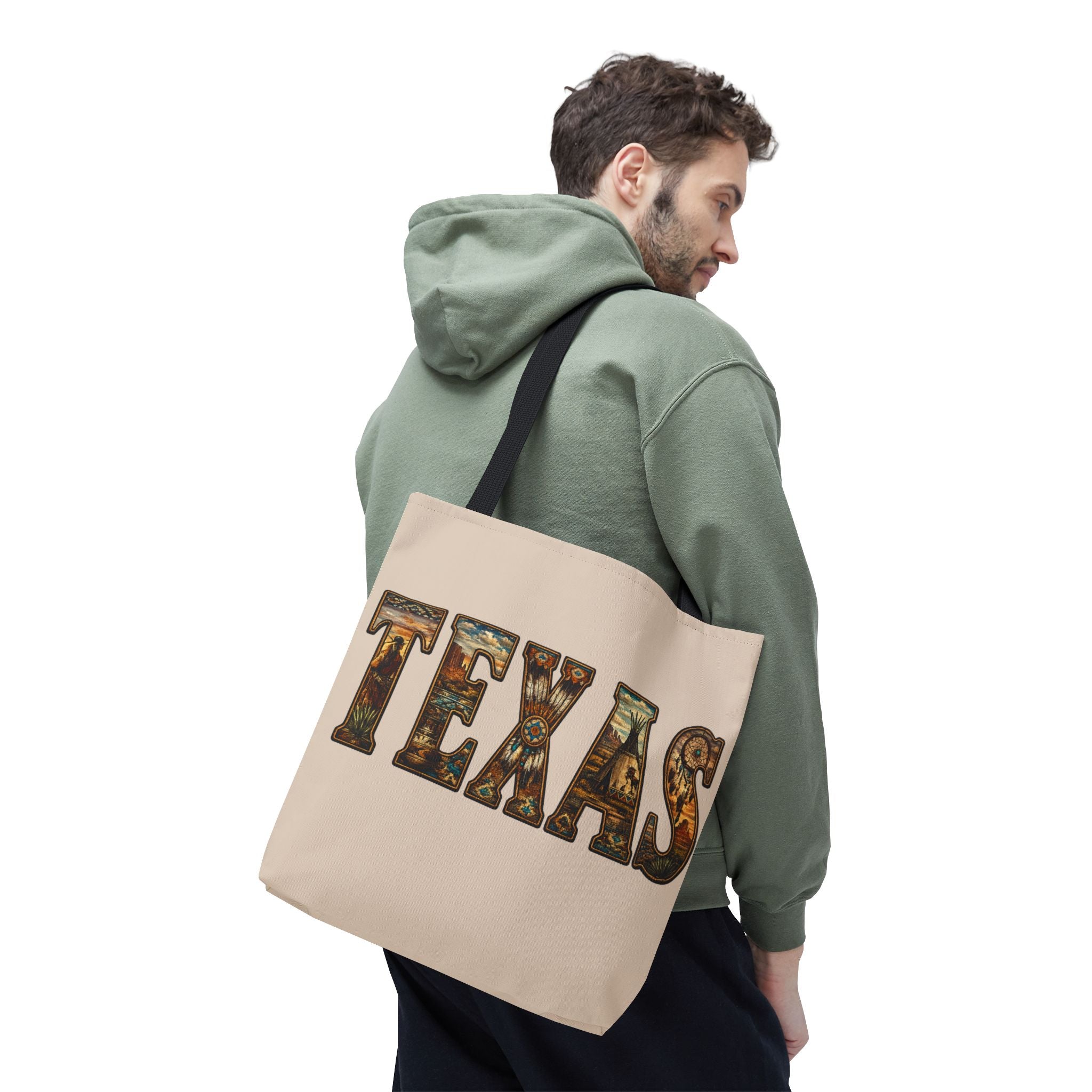 Texas vintage desert letters Tote Bag | western southwestern typography