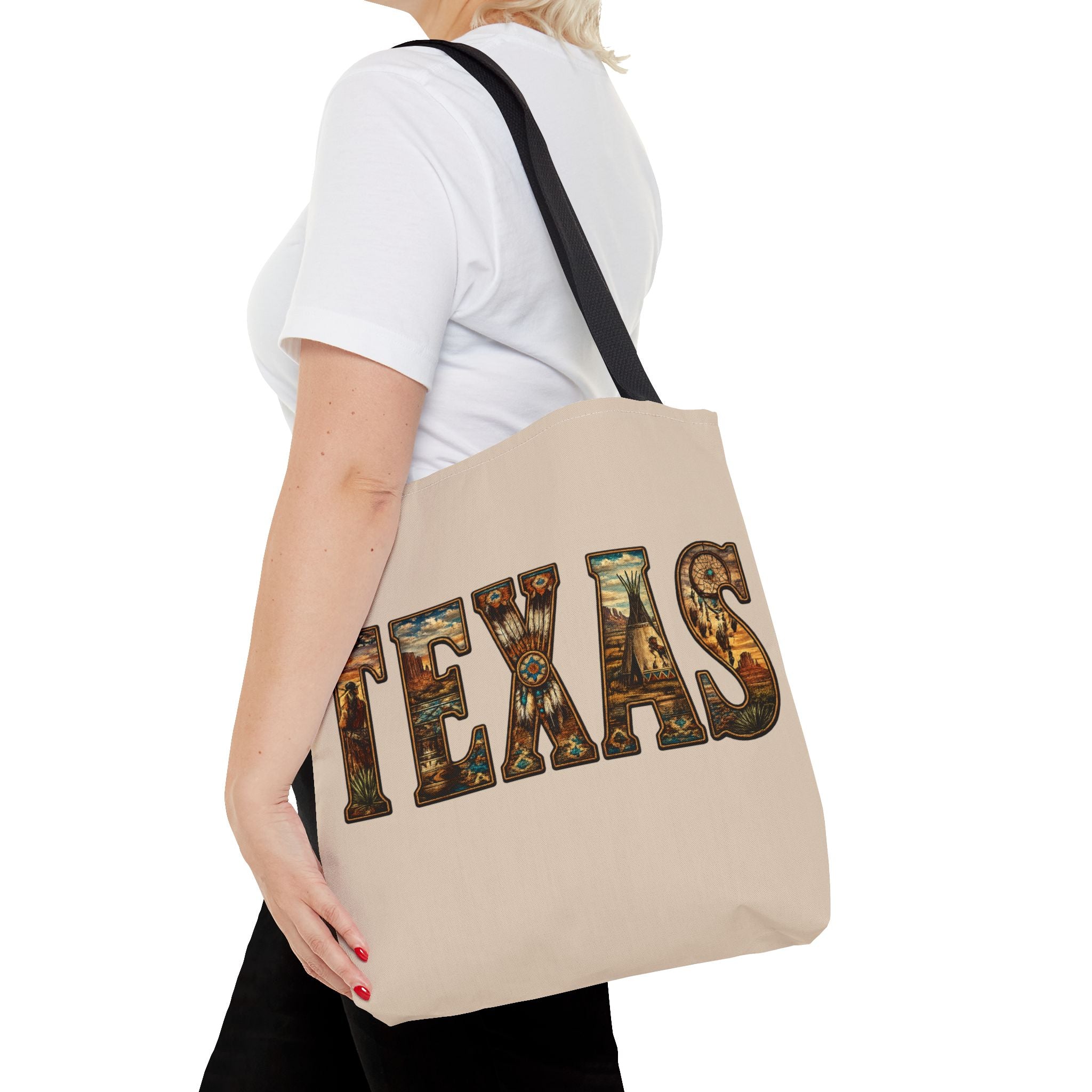 Texas vintage desert letters Tote Bag | western southwestern typography