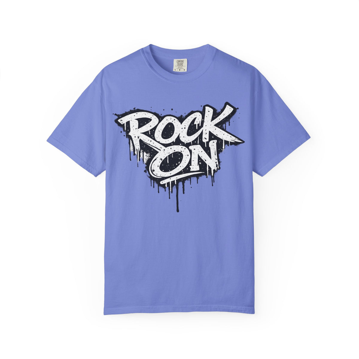 Grunge Smiley DJ Peace Sign T-shirt | Rock On Front