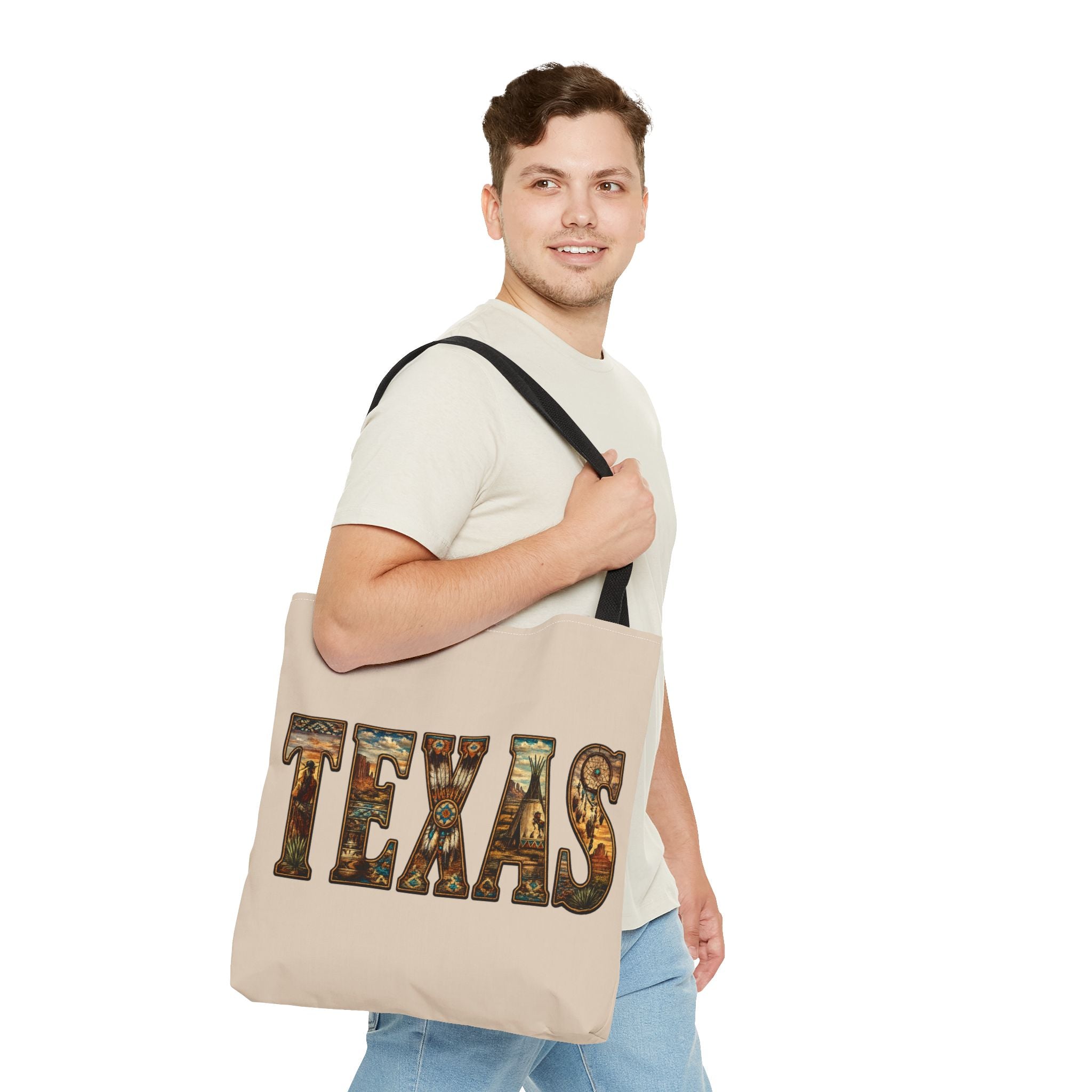 Texas vintage desert letters Tote Bag | western southwestern typography