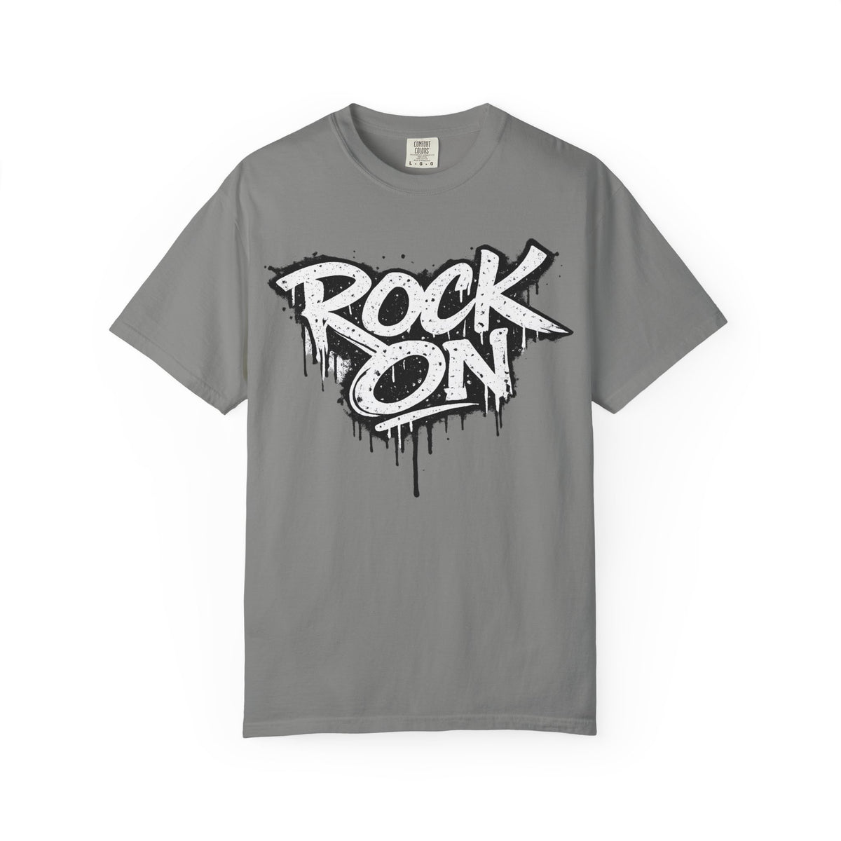 Grunge Smiley DJ Peace Sign T-shirt | Rock On Front