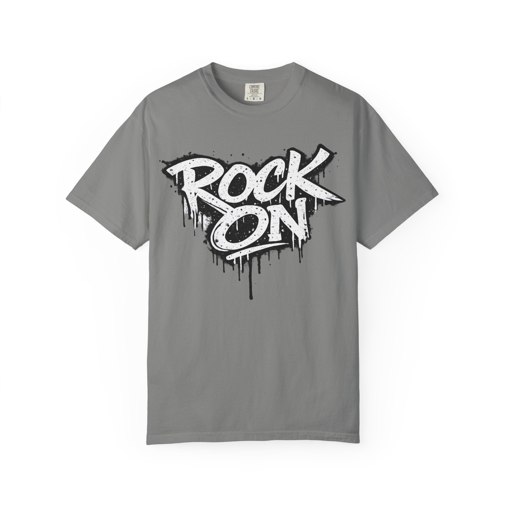 Grunge Smiley DJ Peace Sign T-shirt | Rock On Front