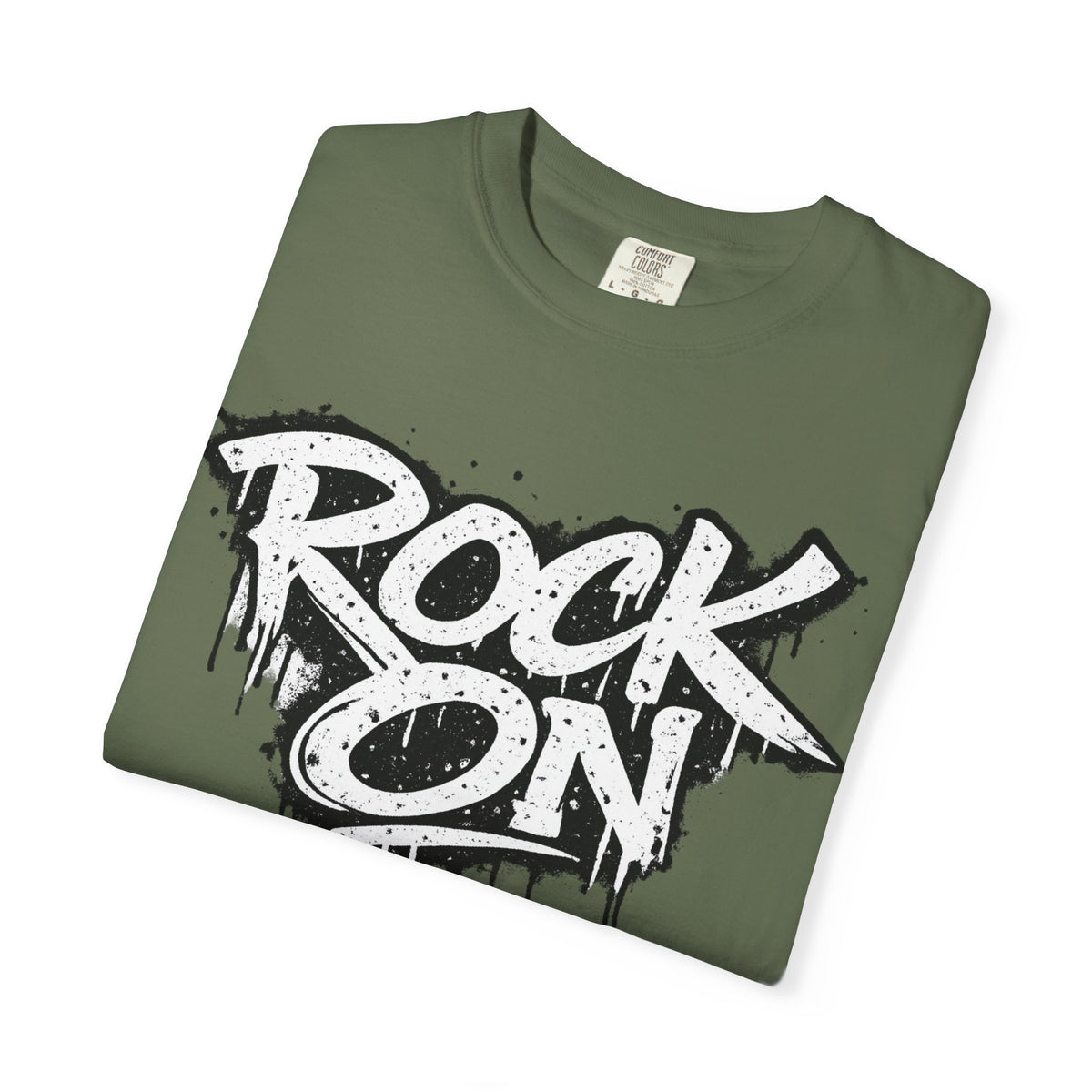 Grunge Smiley DJ Peace Sign T-shirt | Rock On Front