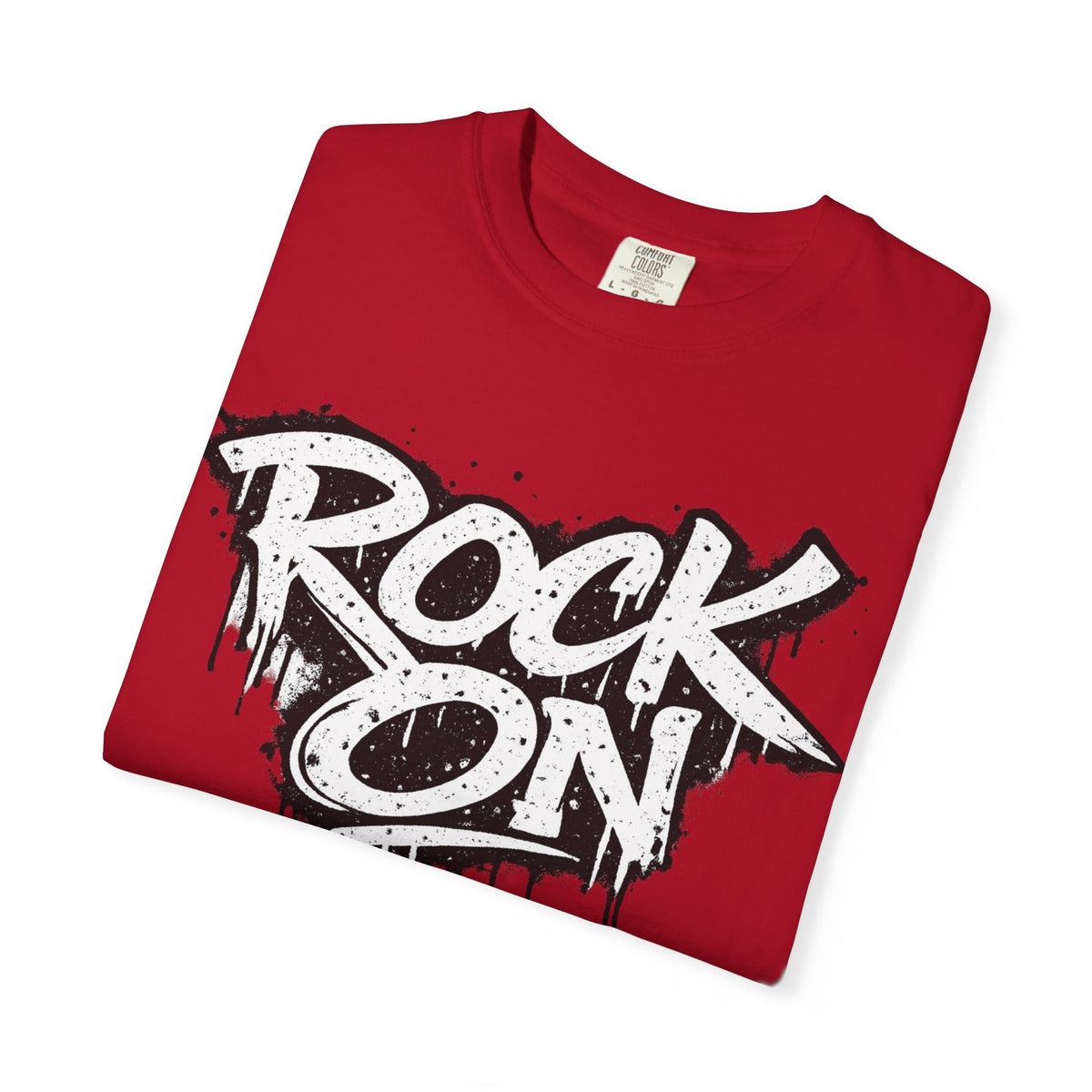 Grunge Smiley DJ Peace Sign T-shirt | Rock On Front